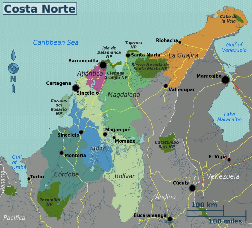 El Corredor 5 se ubica en los departamentos caribeños de Atlántico, Sucre y Bolívar / Foto: Wikipedia