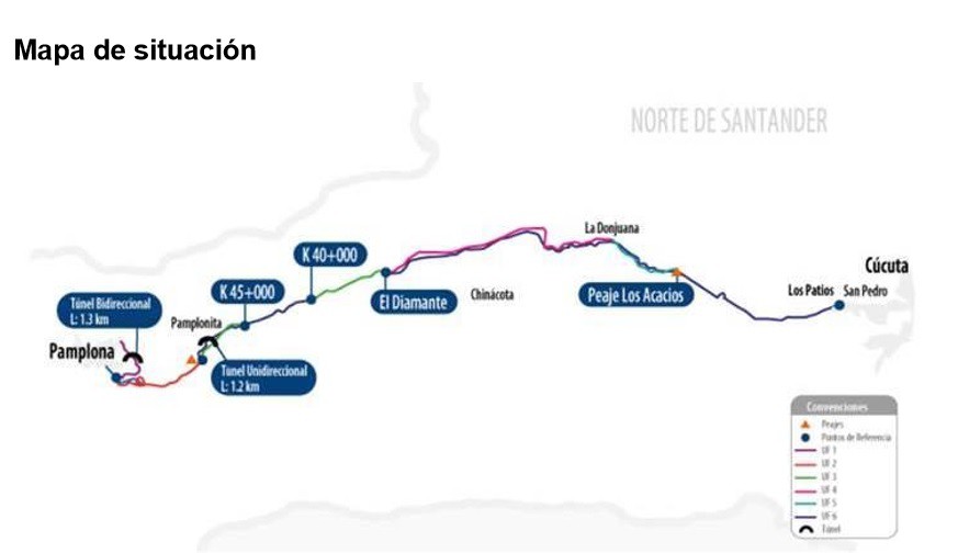 La vía Cúcuta-Pamplona contará con una inversión de 640 millones de euros / Foto: Sacyr