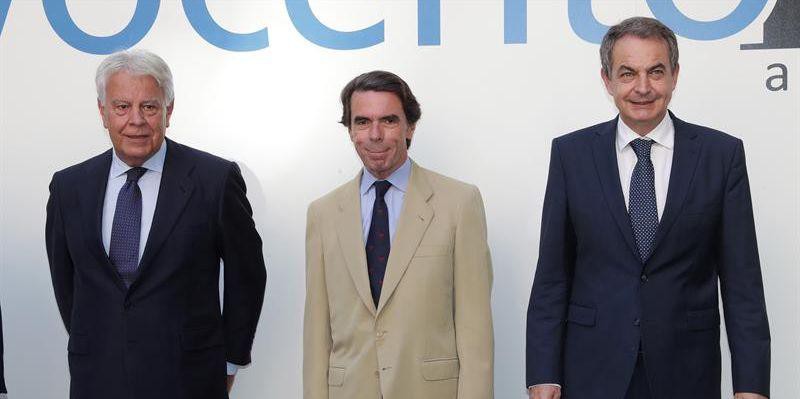 Los expresidentes González, Aznar y Rodríguez Zapatero se han involucrado en la crisis venezolana / Foto: EFE