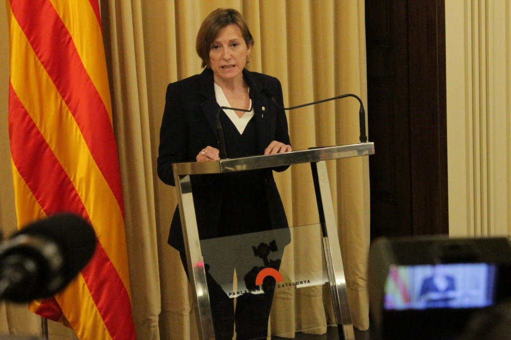 Carmen Forcadell fue presidenta de la Asamblea Nacional Catalana y ahora preside el Parlamento Autonómico / Foto: Parlamento de Cataluña.