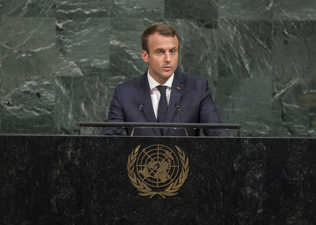 Emmanuel Macron llamó en la ONU a no ceder ante las tendencias dictatoriales en Venezuela / Foto: Naciones Unidas