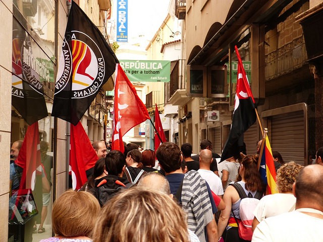 La extrema izquierda es una fuerza muy organizada dentro del independentismo catalán / Foto: Calafellvalo