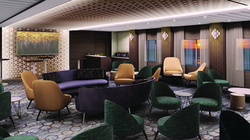 Los salones de The Meeting Place son diseñados para trabajar en un ambiente cálido / Foto: Celebrity Cruises
