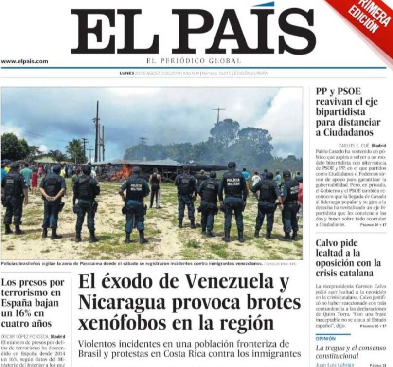Más diarios que llevan a Venezuela a la portada / Foto: Kiosko.net