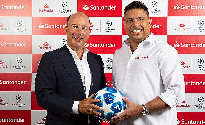 Ronaldo es la imagen de Banco Santander en la Champions / Foto: Banco Santander