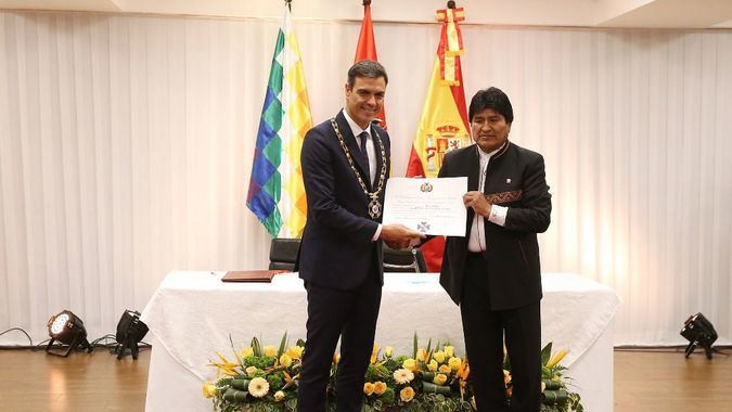 En Bolivia, Sánchez firmó acuerdos, enfatizando en lo económico / Foto: Moncloa