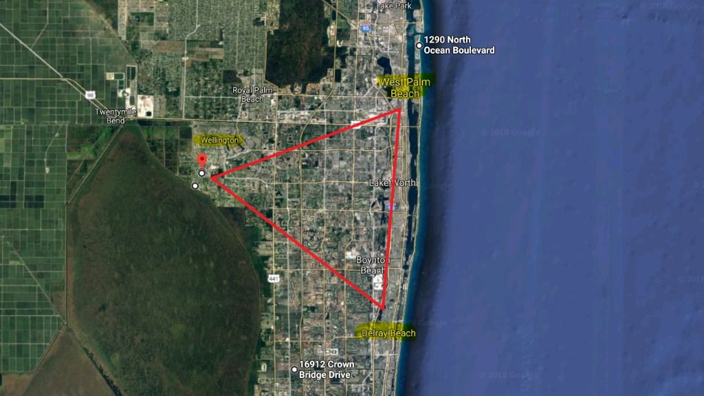 Este es el triángulo de las mansiones de Andrade / Foto: Google Maps