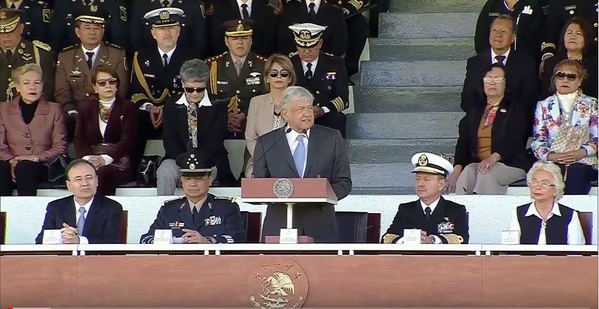 El discurso militar de López Obrador recalca una tradición de lealtad / Foto: YouTube