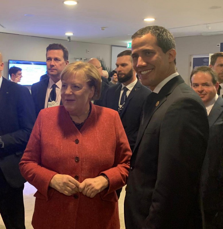 Guaidó también estuvo con la canciller alemana, Angela Merkel / Foto: Cedida