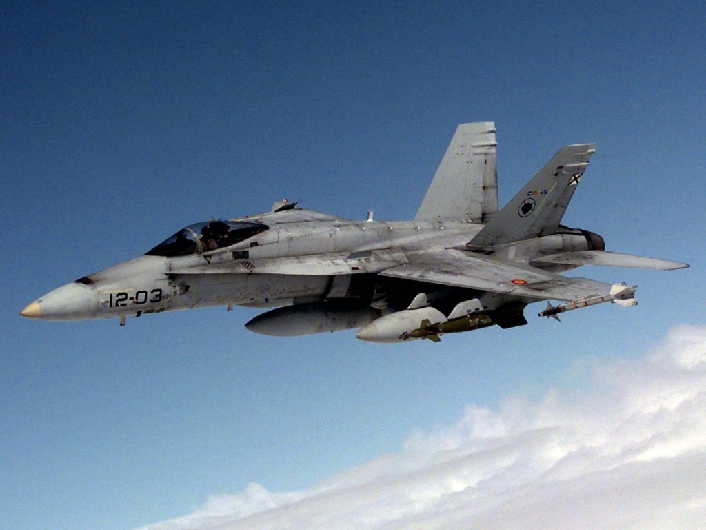 El avión de Air Canada fue auxiliado por un caza F-18 del Ejército del Aire / Foto: WC