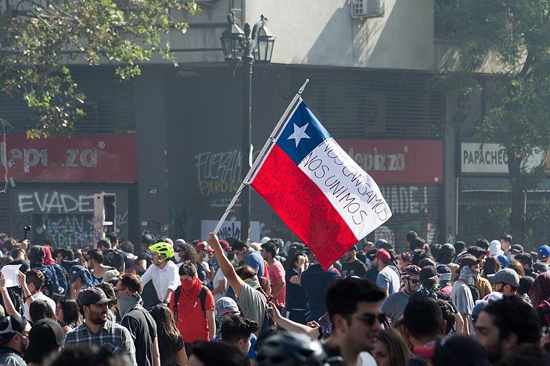 Las protestas estudiantiles de octubre de 2019 tomaron por sorpresa a Piñera / Foto: WC