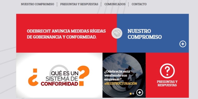 Las disculpas en la nueva web de Odebrecht la convierten en su particular Muro de las Lamentaciones / Foto: Web Odebrecht