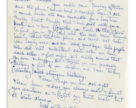 Carta de Hemingway a Marlene Dietrich, desde Cuba con amor / Foto: Swann Auction Gallery