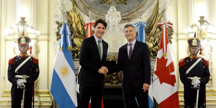 Las consultas se producen tras la visita de Justin Trudeau a Argentina en noviembre de 2016 / Foto: Casa Rosada