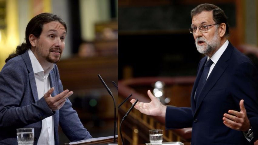 Rajoy y Podemos se enzarzan en el debate sobre la moción de censura por Venezuela / Flickr: La Moncloa y Podemos