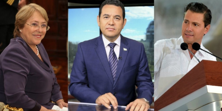 Michelle Bachelet Enrique Peña Nieto Jimmy Morales