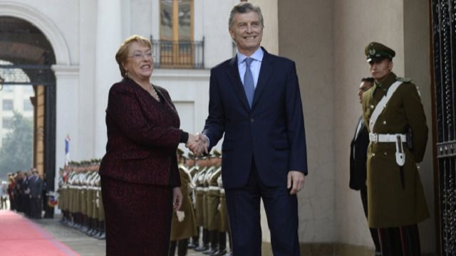 Michelle Bachelet y Mauricio Macri