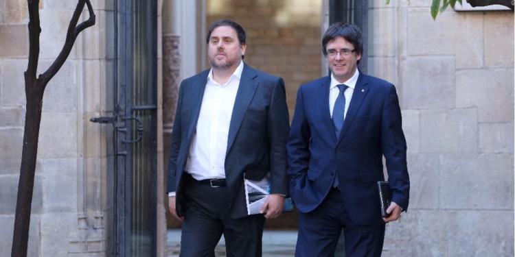 Oriol Junqueras y Carles Puigdemont