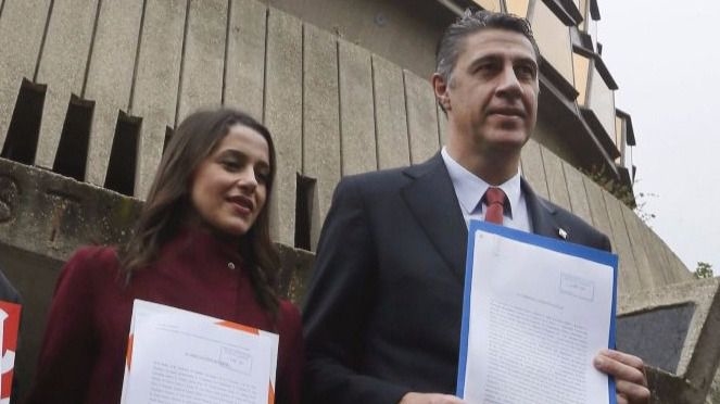 Inés Arrimadas y Xavier García Albiol