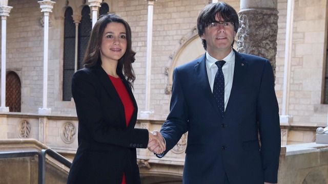 Inés Arrimadas y Carles Puigdemont