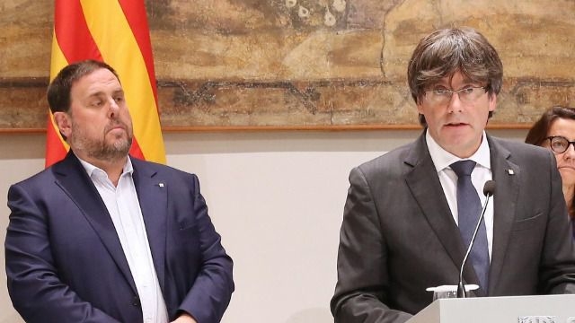 Oriol Junqueras y Carles Puigdemont