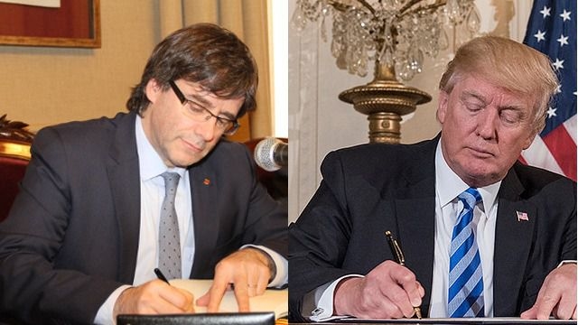 CArles Puigdemont y Donald Trump