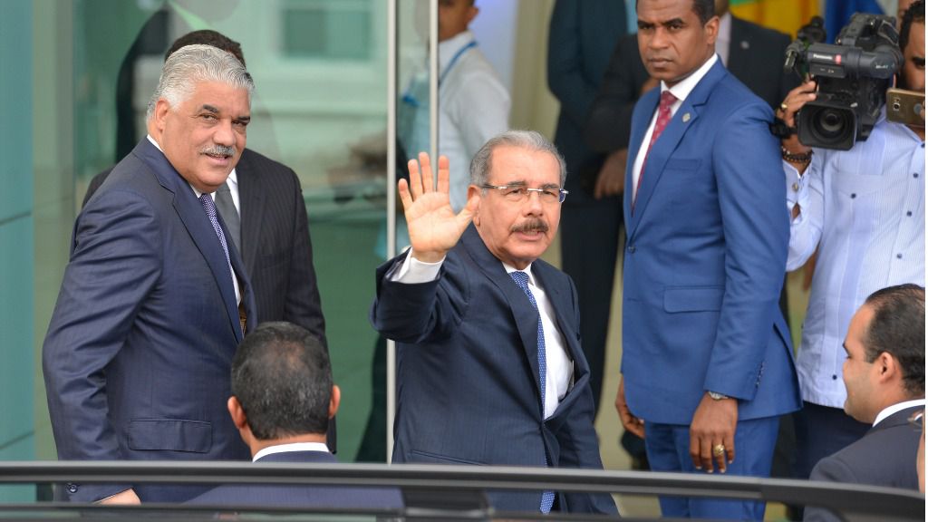 El presidente dominicano, Danilo Medina, llegó a las 11:30 horas / Foto: Cancillería RD
