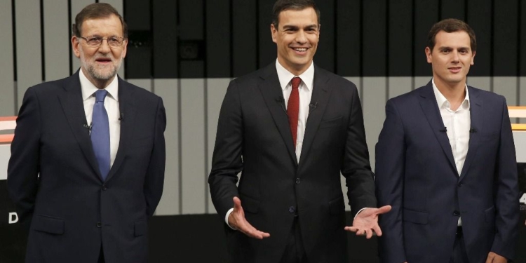 Mariano Rajoy, Pedro Sánchez y Albert Rivera