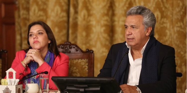 Lenín Moreno y María Alejandra Vicuña