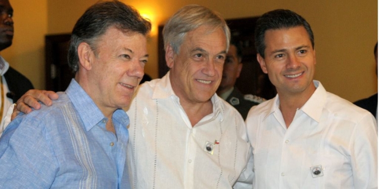 Santos, Piñera y Peña Nieto