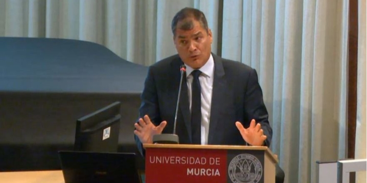 Rafael Correa: “La persecución política ya es parte del programa” del nuevo Gobierno / Foto: Univ. de Murcia