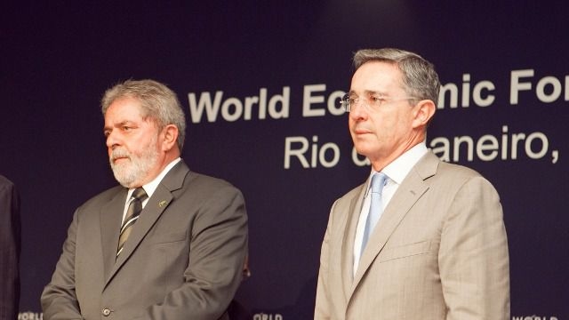 Lula da Silva y Álvaro Uribe