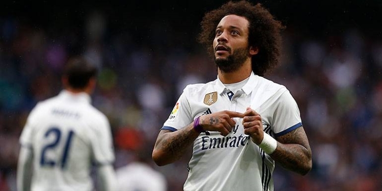 El brasileño Marcelo marcó el gol del empate en el Allianz de Múnich / Foto: Real Madrid