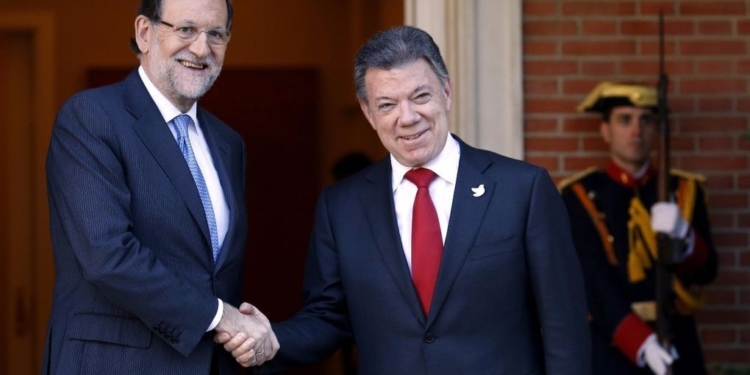 Mariano Rajoy y Juan Manuel Santos