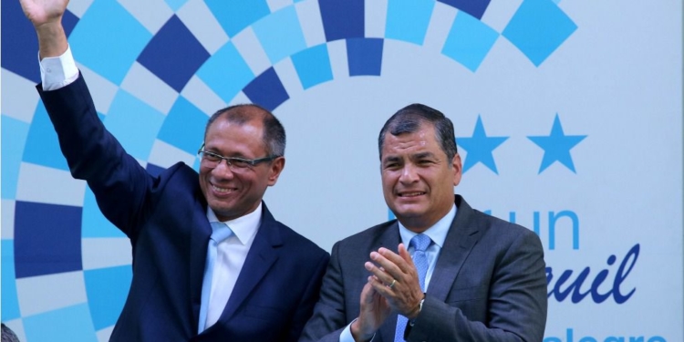 Jorge Glas y Rafael Correa