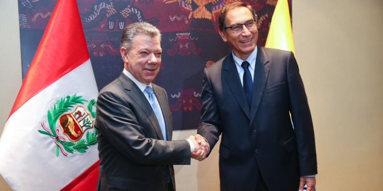 Juan Manuel Santos y Martín Vizcarra