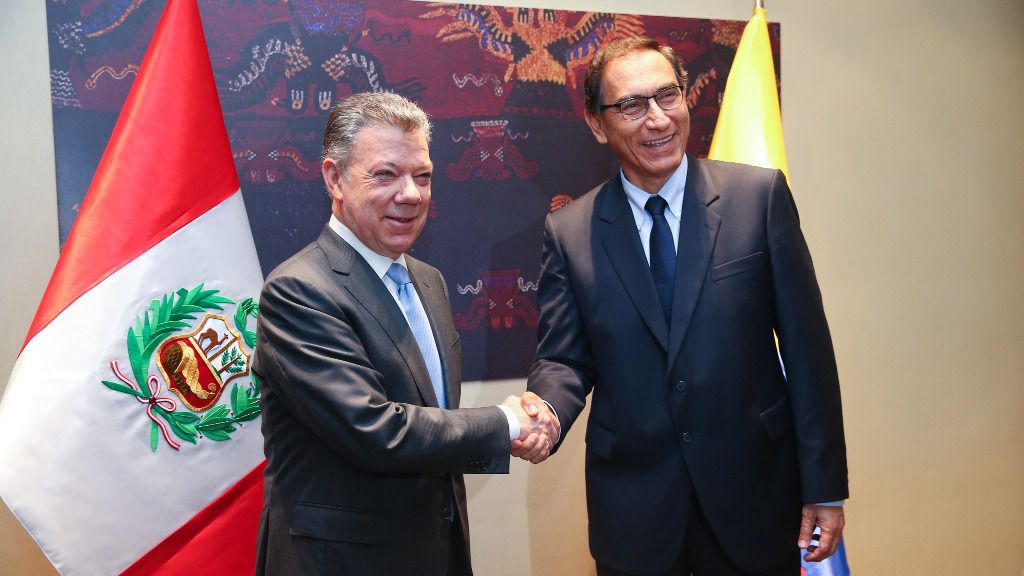 Juan Manuel Santos y Martín Vizcarra