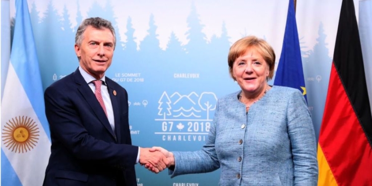 Mauricio Macri y Angela Merkel