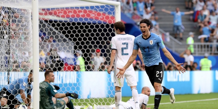 Uruguay arrasó con la anfitriona Rusia al ganar 3-0 / Foto: AUF