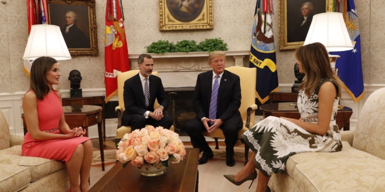 Felipe VI y Donald Trump