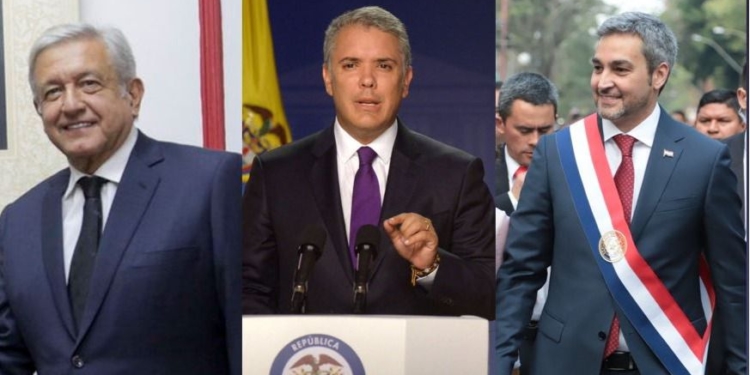 Analistas políticos desgranaron los retos de Colombia, Paraguay y México / Foto: Twitter de los presidentes