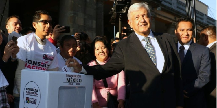 La cancelación del aeropuerto fue un punto de inflexión de BBVA / Foto: lopezobrador.org