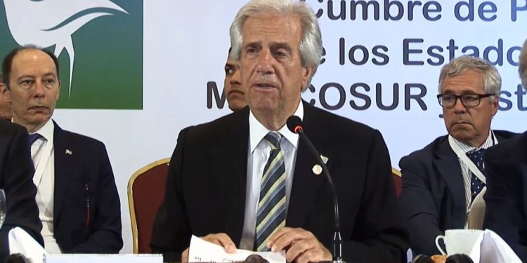 Vázquez habló de la cláusula democrática de Mercosur / Foto: Presidencia Uruguay