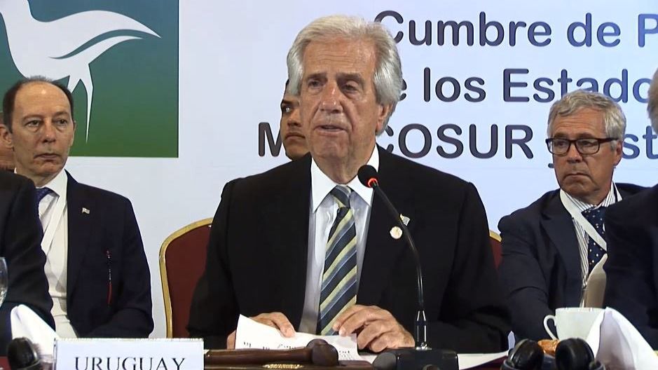 Vázquez habló de la cláusula democrática de Mercosur / Foto: Presidencia Uruguay