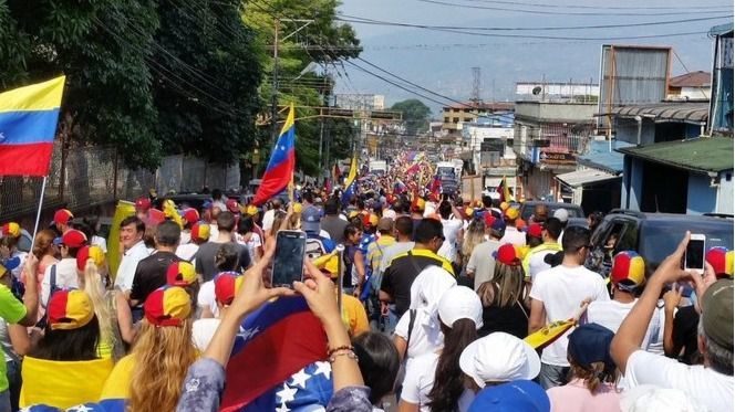 La avalancha de gente se sintió más allá de Caracas / Foto: Protesta Táchira