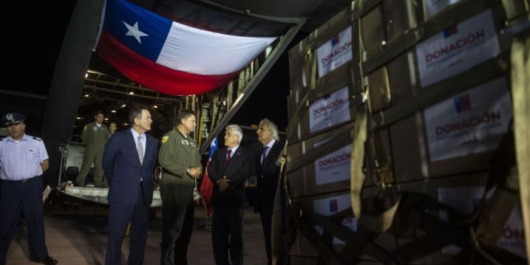 Piñera supervisó la ayuda humanitaria para Venezuela / Foto: Presidencia de Chile