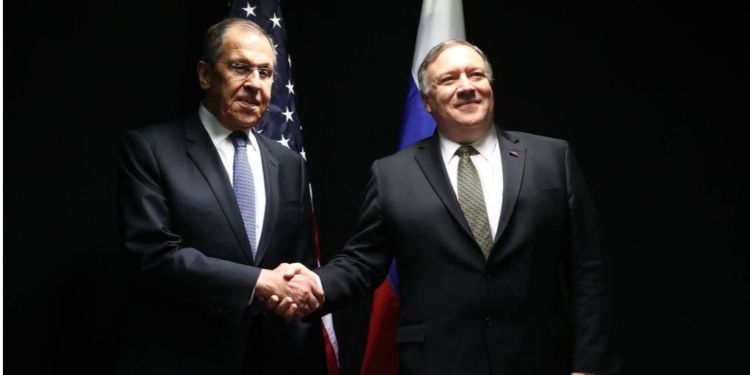 Lavrev y Pompeo se reunieron este lunes / Foto: Ministerio Exteriores Rusia