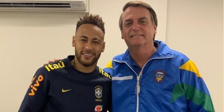 Bolsonaro fue a visitar a Neymar al hospital / Foto: @jairbolsonaro