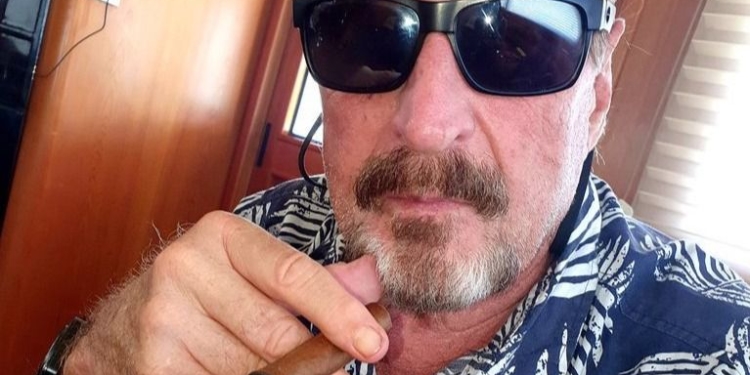 La vida de McAfee está llena de polémicas / Foto: @officialmcafee