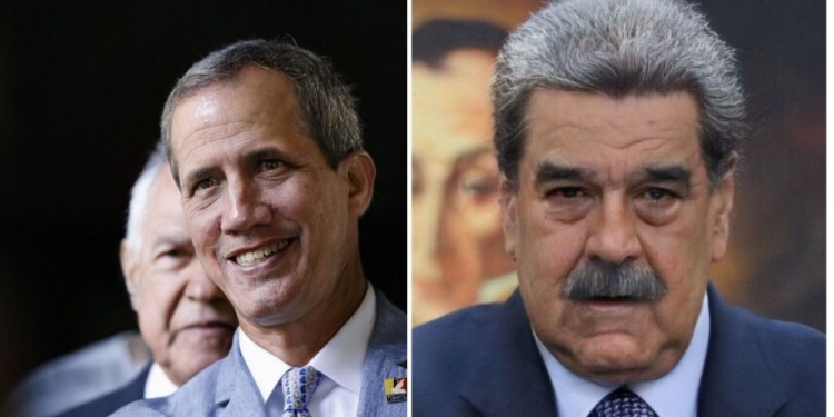 Así se ven con FaceApp los rostros de Guaidó y Maduro de viejos / Foto: FaceApp